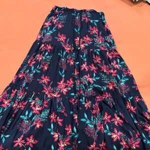 STYLE & CO FLORAL PRINT TIERED SKIRT